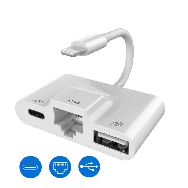 Jual Lightning to LAN RJ45 USB ( 3 Adapter ) di Seller