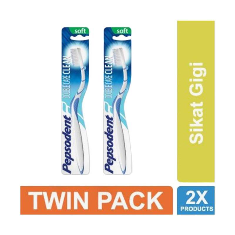 Jual Pepsodent  Double Care Sensitive Sikat  Gigi  Soft Twin 