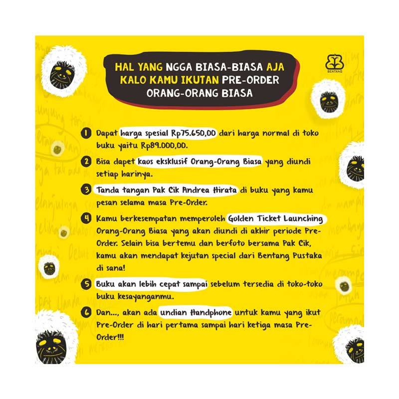 Jual Bentang Pustaka OrangOrang Biasa by Andrea Hirata