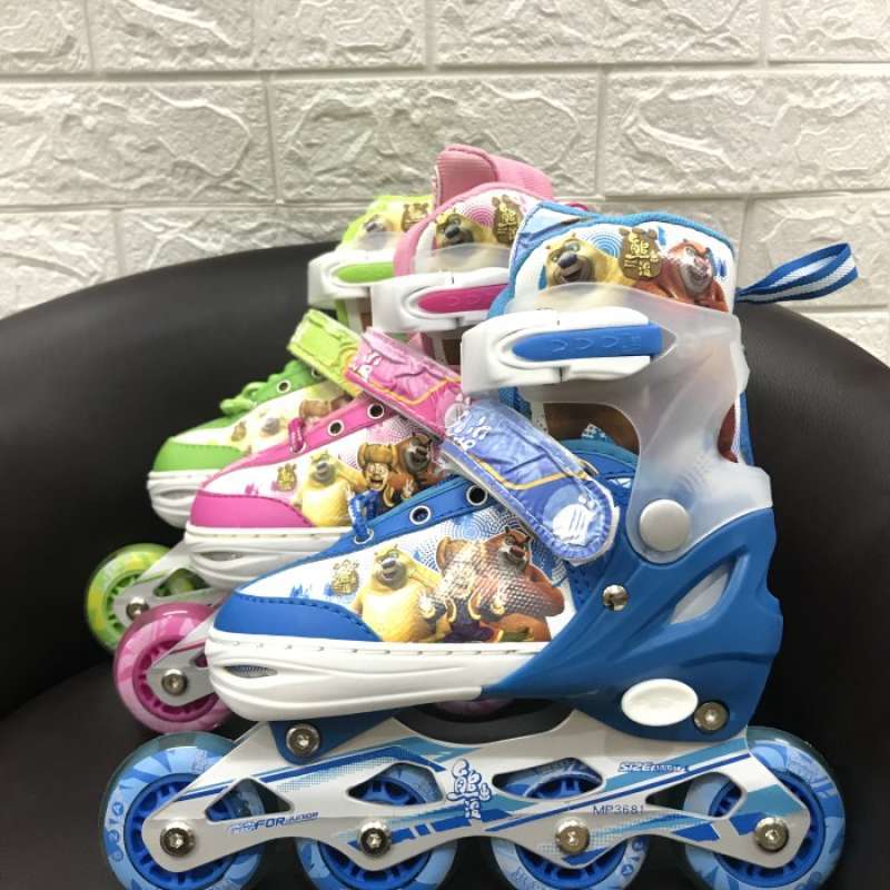 Promo TERBARU INLINE SKATE RODA KARET PU SEPATU RODA ROLLER SKATE MERK