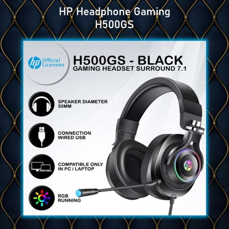 Promo Headset Gaming / Gaming Headphone HP H500GS 7.1 RGB Gaming