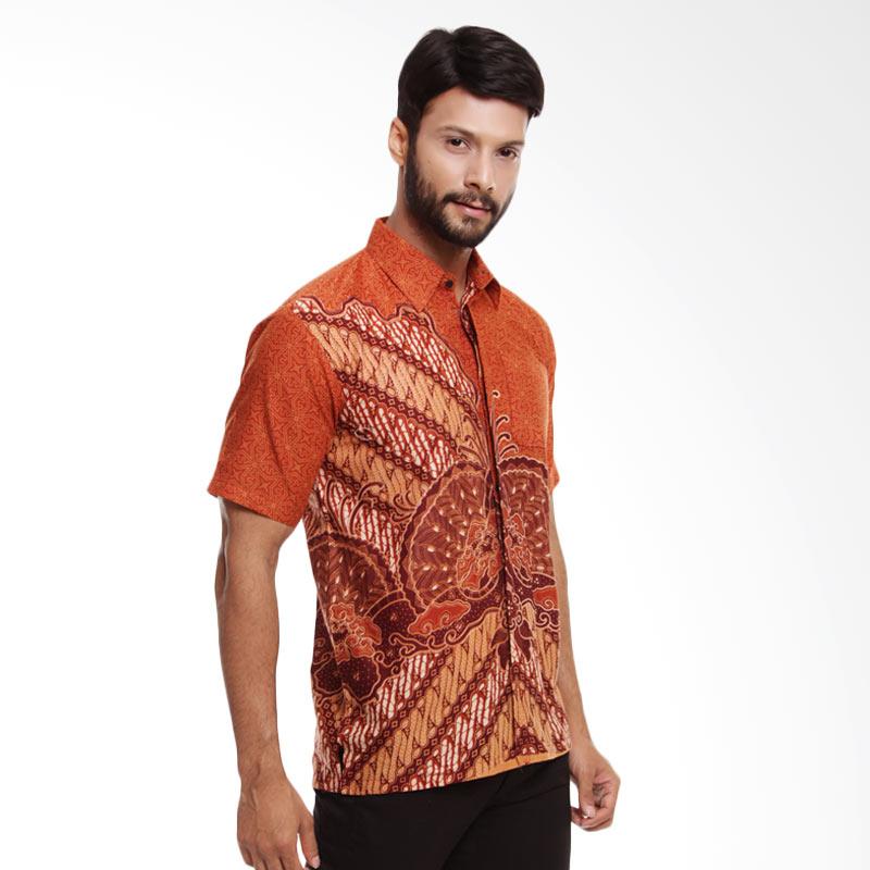 Jual Batik Trusmi Amaris Kemeja Pria Orange Online Jual Batik Trusmi Amaris Kemeja Pria Orange Online