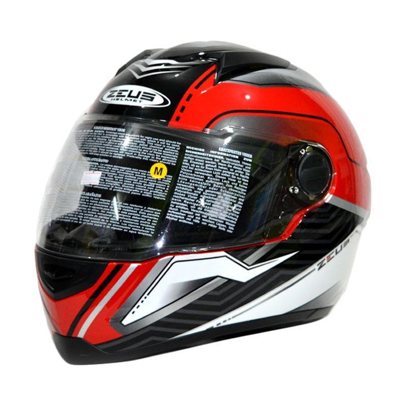 Jual Zeus ZS-811 Motif Helm Full Face - Red Black White