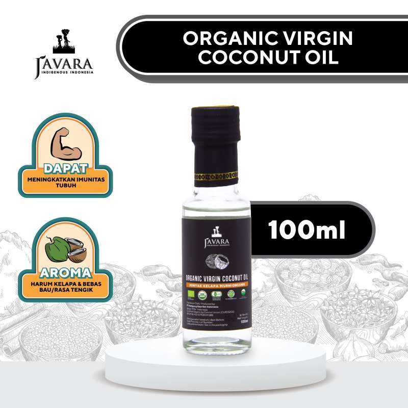 Promo Javara Organic Extra Virgin Coconut Oil [100 mL/ Glass Bottle ...