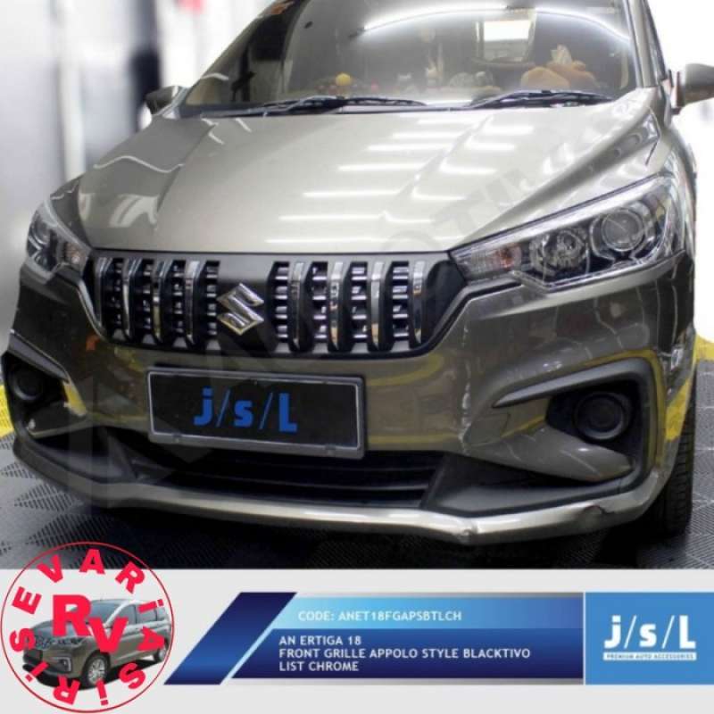 Jual Garnis Cover Grille Depan Model Appolo List Chrome All New Ertiga ...