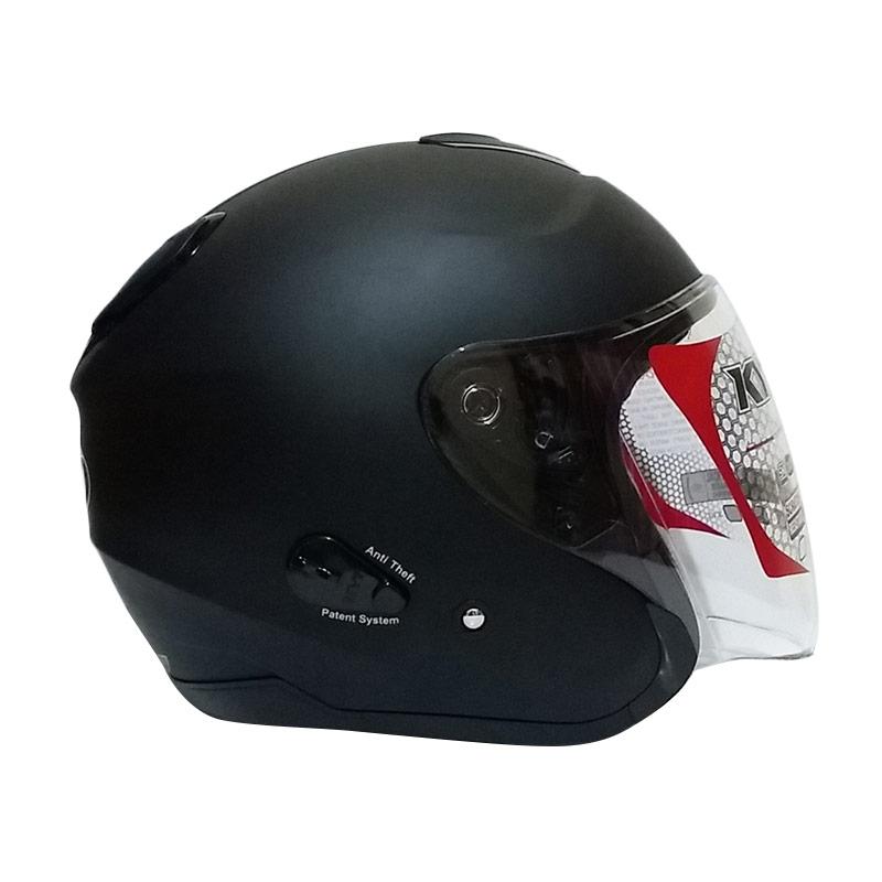 Jual KYT Kyoto Helm Half Face Black Doff M di Seller AFRA SHOP