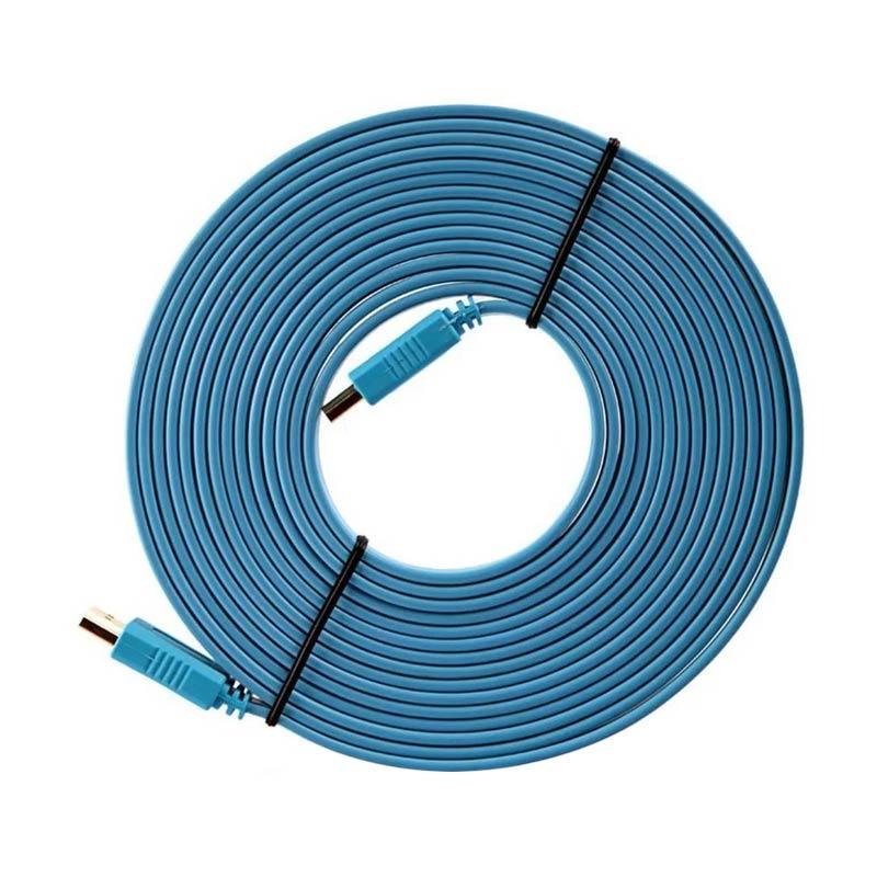 Jual Mediatech Flat Kabel HDMI - Biru [5 m] 669568 Murah