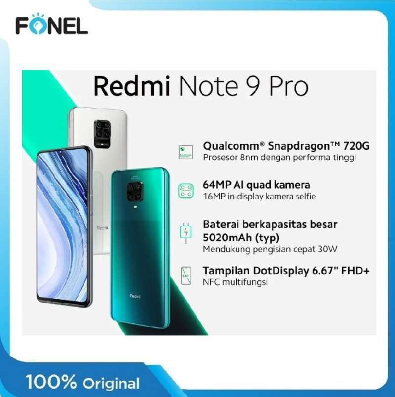 Jual Xiaomi Redmi Note 9 Pro [8 Gb/ 128 Gb/ Resmi Tam] Terbaru Oktober