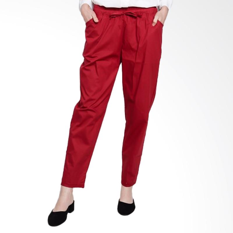 Jual Arena Belanja Basic Pants Celana Wanita - Red Terbaru