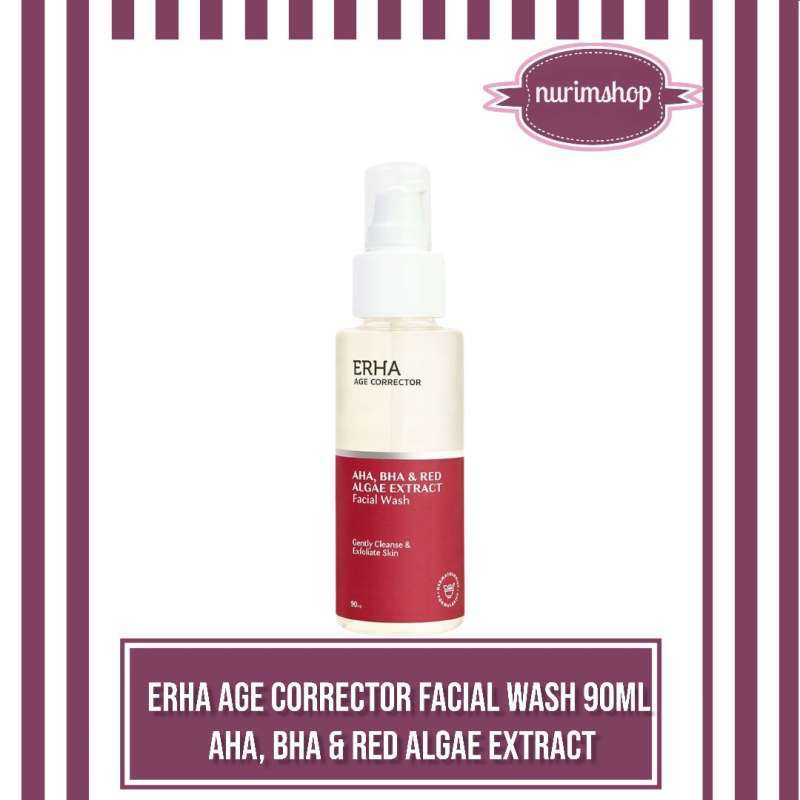 Promo ERHA AGE CORRECTOR FACIAL WASH 90ML AHA, BHA & RED ALGAE