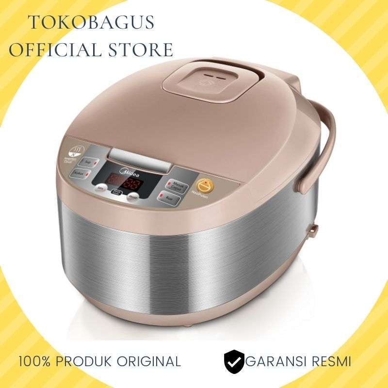 Jual Midea Rice Cooker Digital MRD5001BR 1.8 Liter Brown Peach220 di