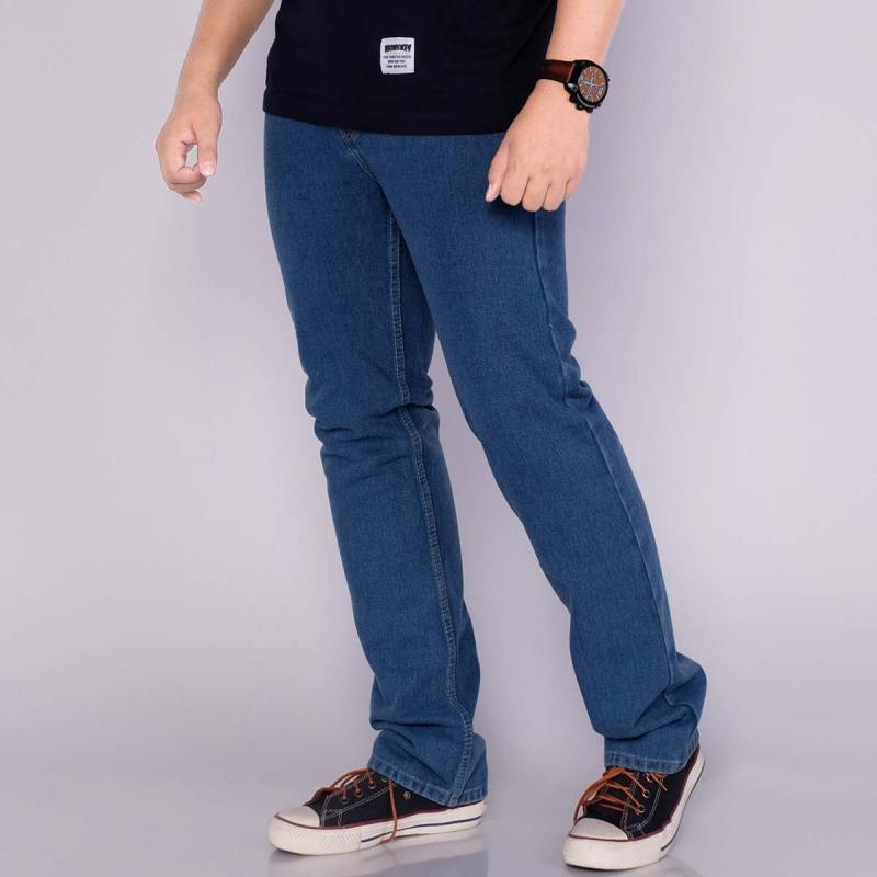 Jual Dgm fashion1 Polos Celana Jeans  Pria Biru  6160 