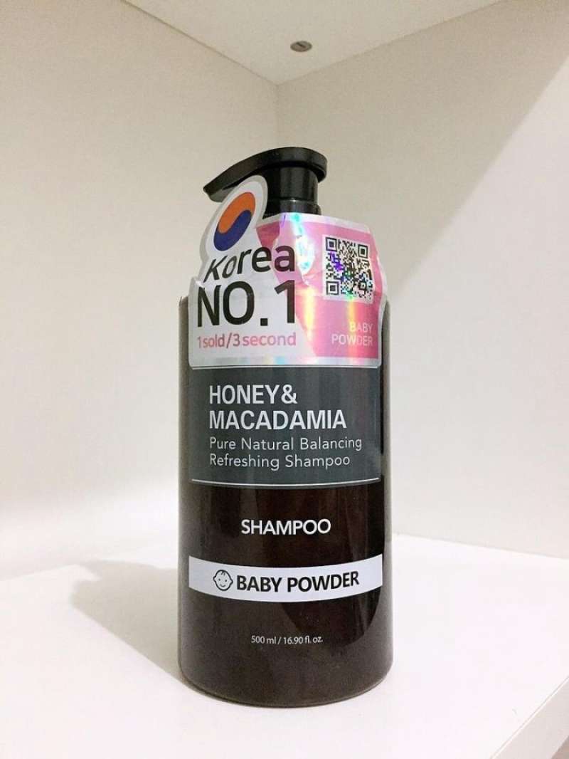 Jual Kundal Honey & Macadamia Nature Shampoo Baby Powder 500ml di