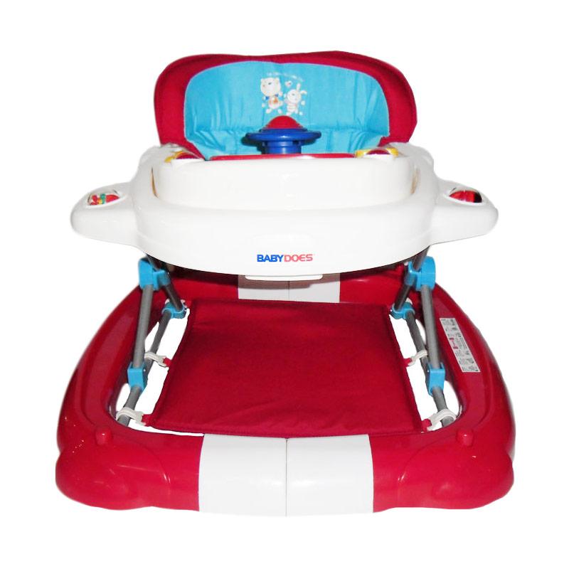 Jual BabyDoes 1078 Baby Walker - Cream Red Online - Harga 