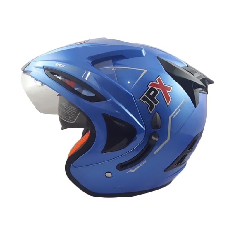 Jual JPX Supreme Helm Half Face - Solid Blue Metallic 