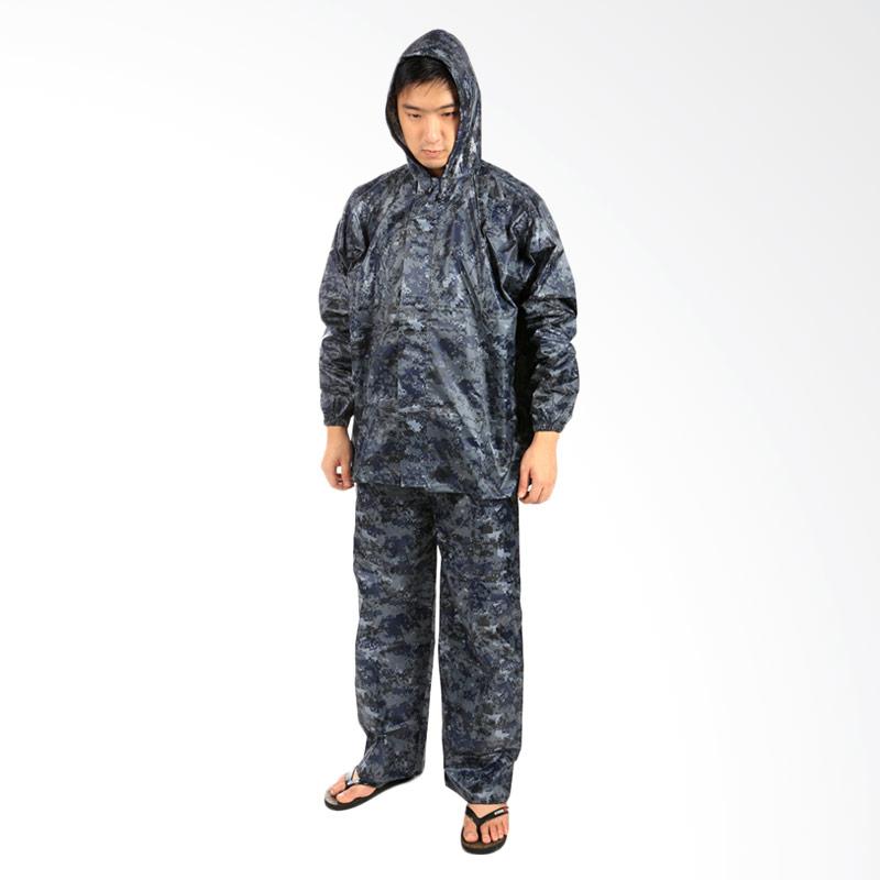 Jual Elfs Shop Army Jas Hujan - Biru Dongker Online
