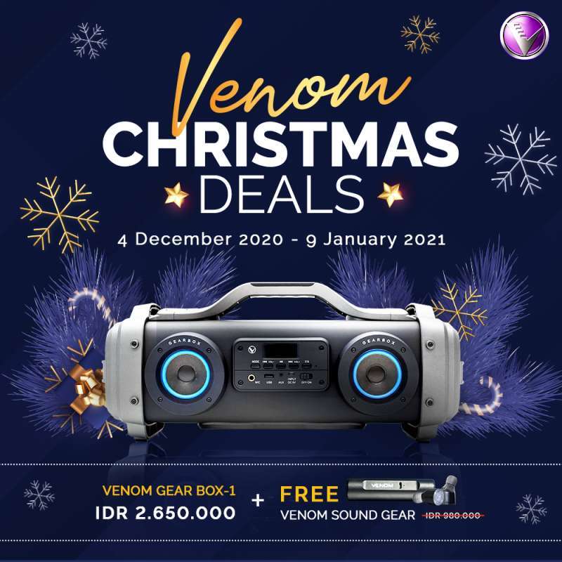 Jual VENOM CHRISTMAS DEALS VENOM GEAR BOX 1 + Free VSG Hitam di
