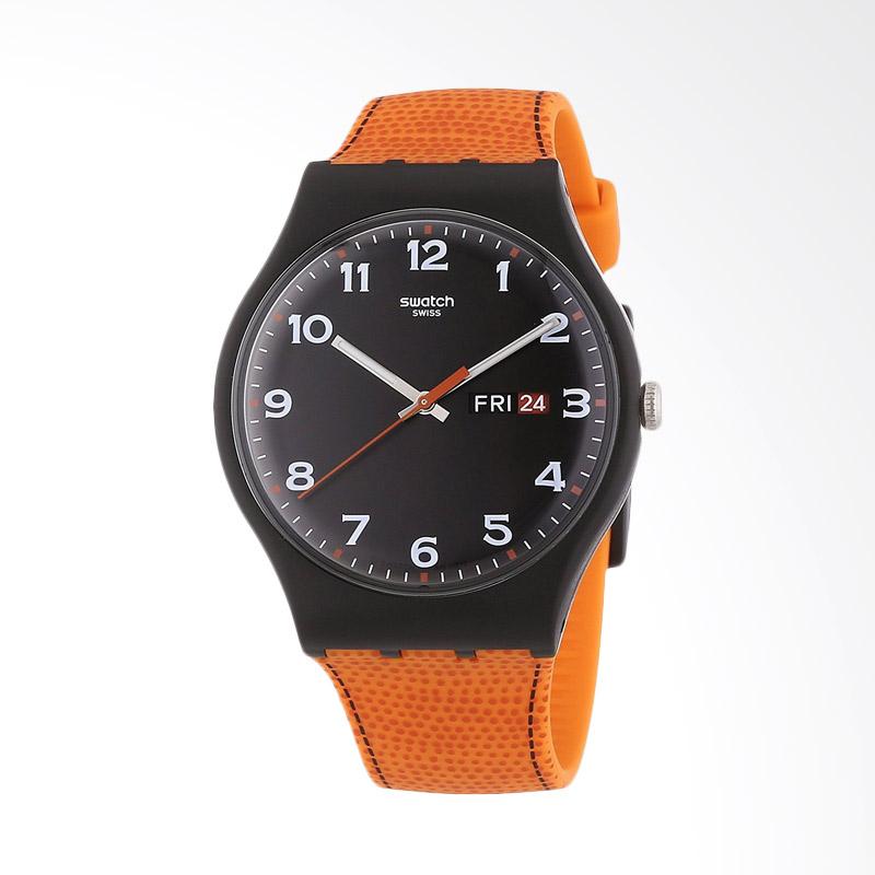 jual swatch faux fox jam tangan pria orange suob709 jual swatch faux fox jam tangan pria orange suob709
