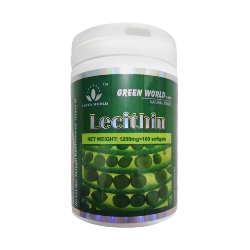 jual green world lecithin suplemen 100 softgel jual green world lecithin suplemen 100 softgel