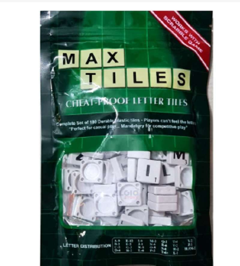 Jual Max Tiles Letter Tiles Huruf Scrabble Aneka Warna MERAH MUDA di