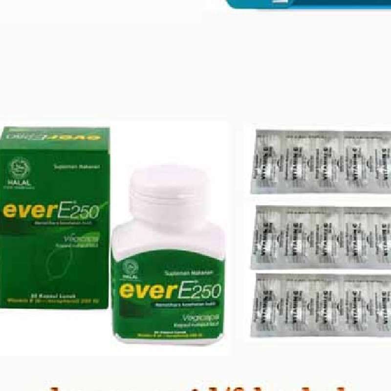 Promo Paket Vitamin 30 Hari Ever E Vitamin E 250 IU dan KF Vitamin C