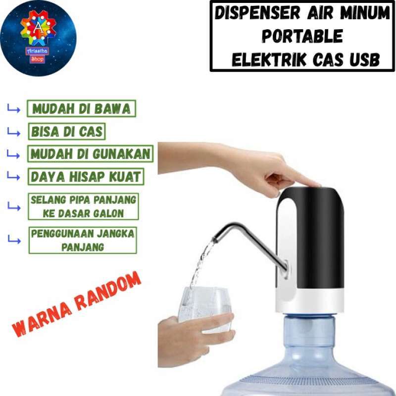 Jual Dispenser Air Minum Portable Elektrik Cas USB Galon Bawah Otomatis ...