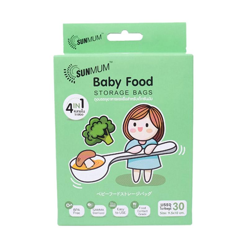 Jual Sunmum Baby Food Storage Bags Kantong Makanan Bayi [30 Pcs] Di