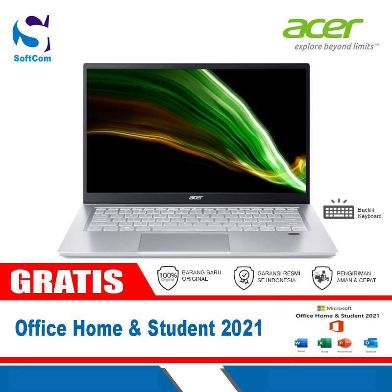 Promo Acer Swift 3 SF31443R8PQ Notebook [AMD Ryzen 55500U/16GB/512GB