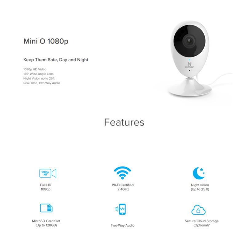 Jual Ezviz Mini O 720P Wifi Indoor Cloud Kamera CCTV