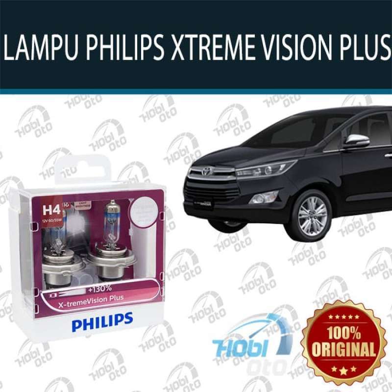Pack 2 Ampoules H4 Philips X-treme Vision +100% - Lumière Blanche Intense | Promotion