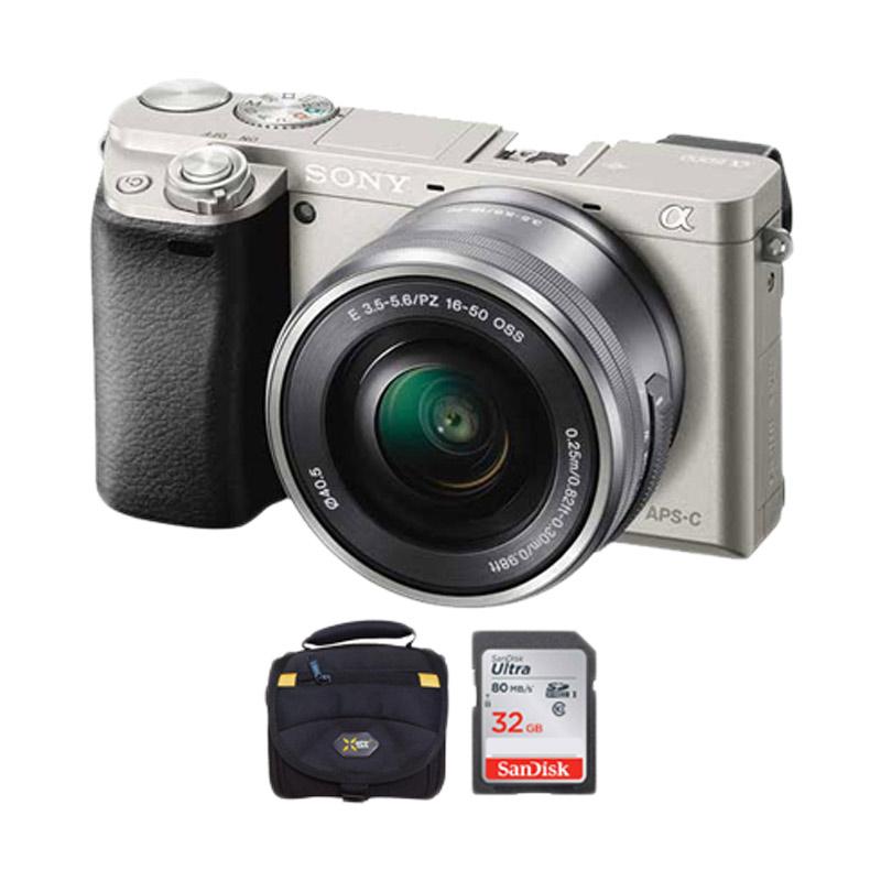 Jual SONY A6000 Kit 16-50mm Kamera Mirrorless Memory Tas
