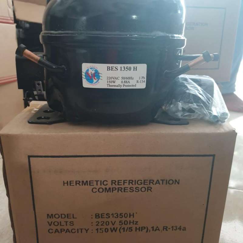 Jual mesin / kompresor / compressor kulkas Nippon BES1350H 1/5HP di ...