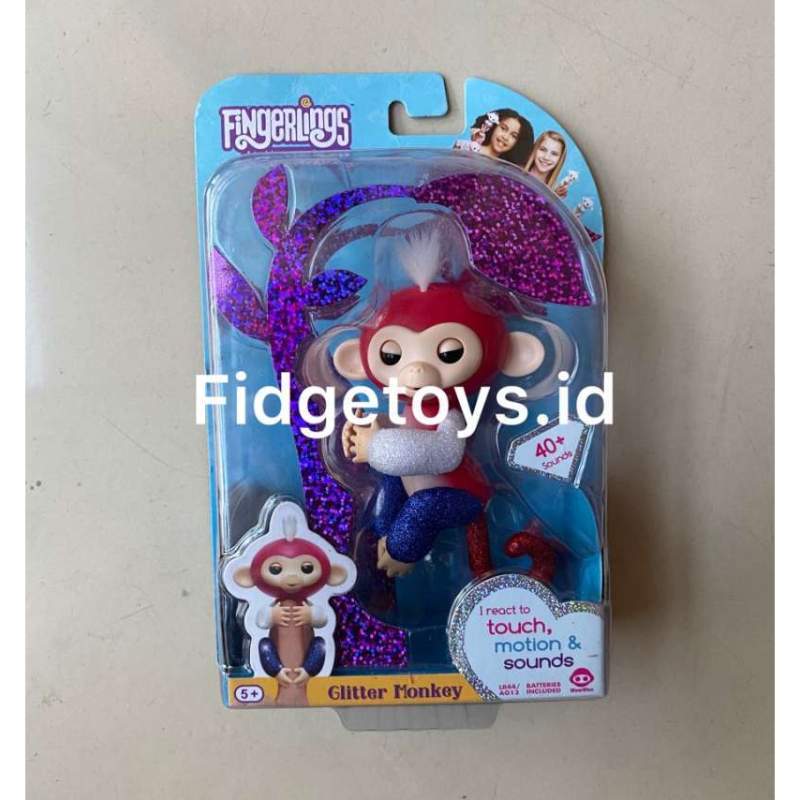 Jual Wowwee Fingerlings Glitter Monkey Interactive Collectible Animals