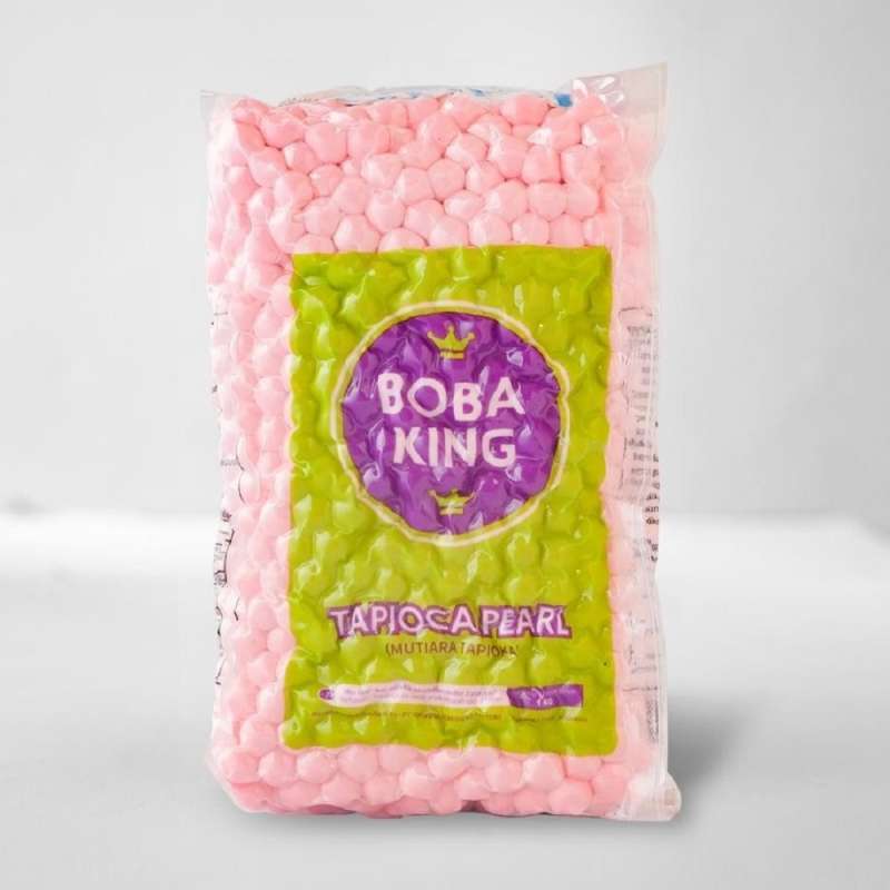 Jual Boba King Tapioka Pearl / Bubble / 1kg Strawberry di Seller