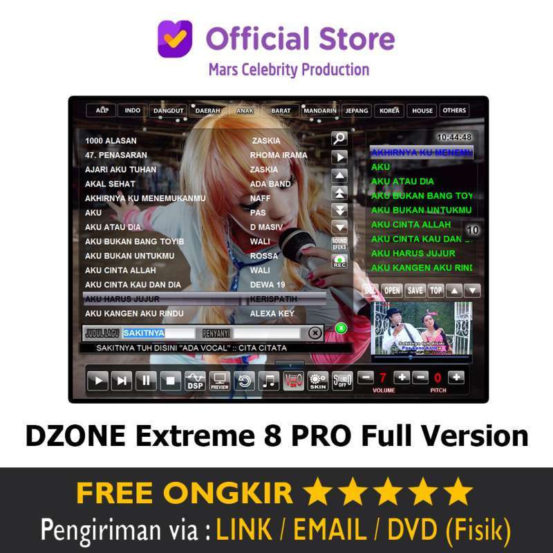 Jual Software Aplikasi Karaoke Dzone Extreme 8 Pro Full Version Terbaru