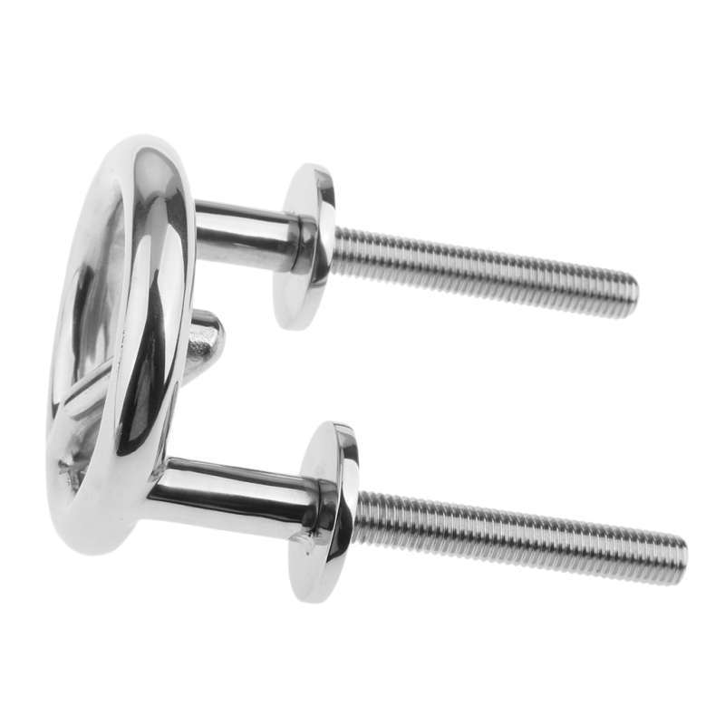 Promo Boat Water Ski Tow Hook Eye Transom Mount 3 Ring 316 Stainless