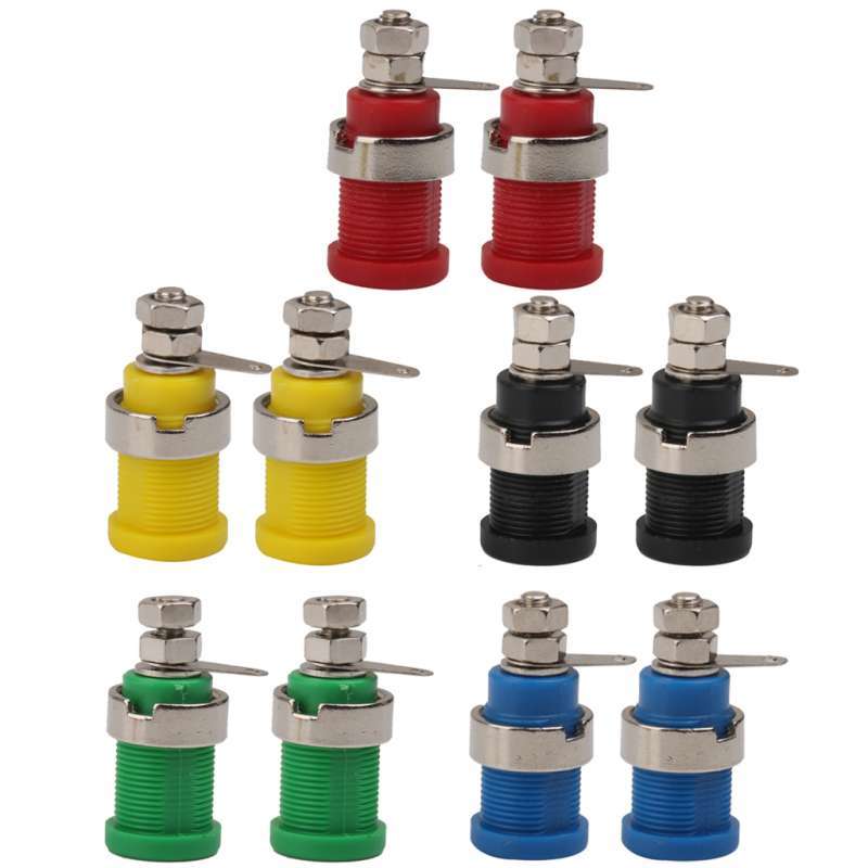Promo 10x Screw Type Binding Posts Speaker Terminal Connectors 4mm Banana Plugs Diskon 16 di