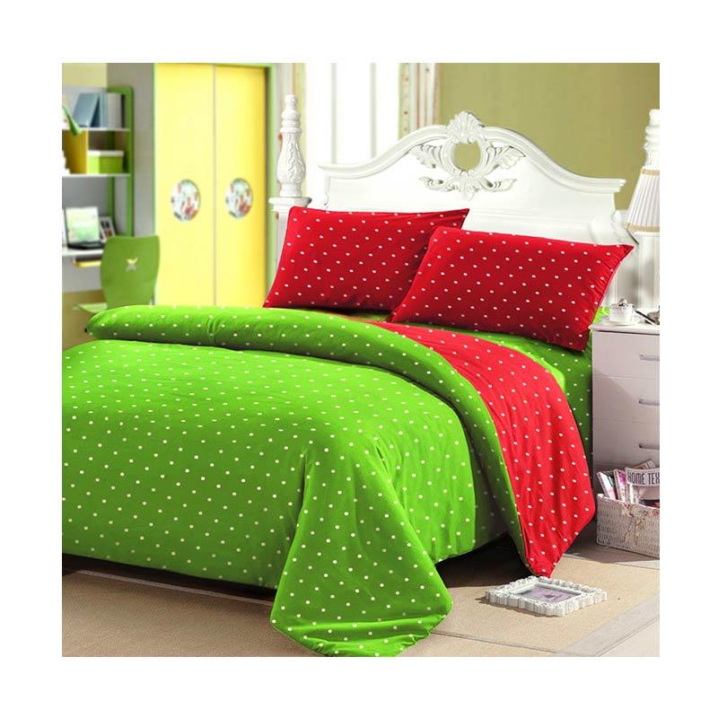 jual jaxine katun motif polkadot set sprei green jual jaxine katun motif polkadot set sprei green