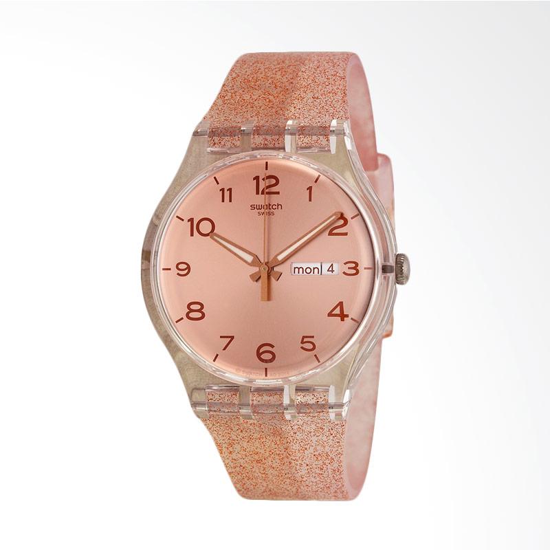 jual swatch pink glistar suok703 bahan tali silikon jam jual swatch pink glistar suok703 bahan tali silikon jam