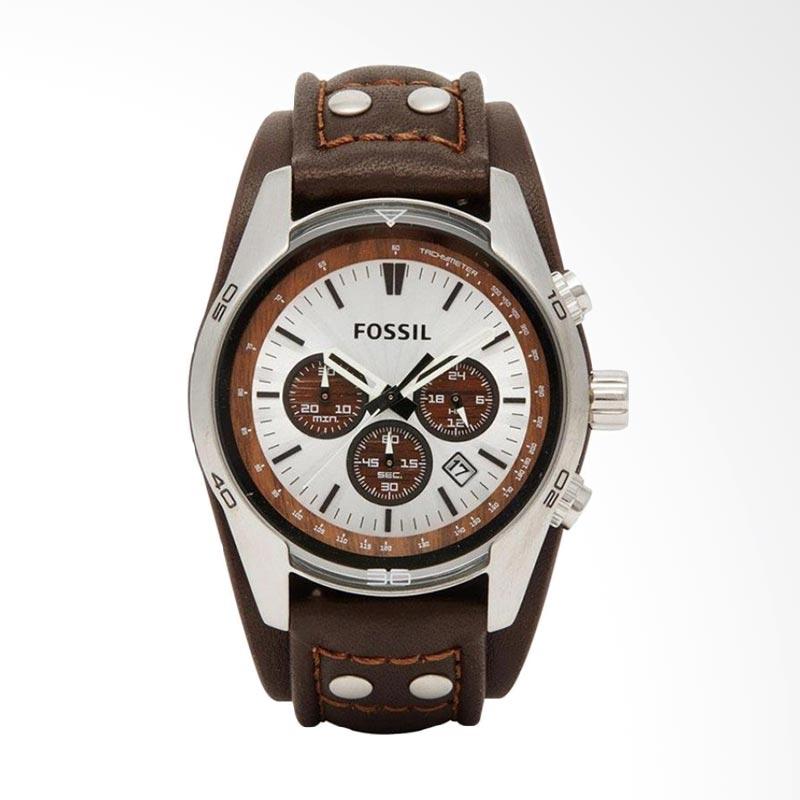 Jual Fossil Strap Leather Jam Tangan Pria - Brown CH2565 