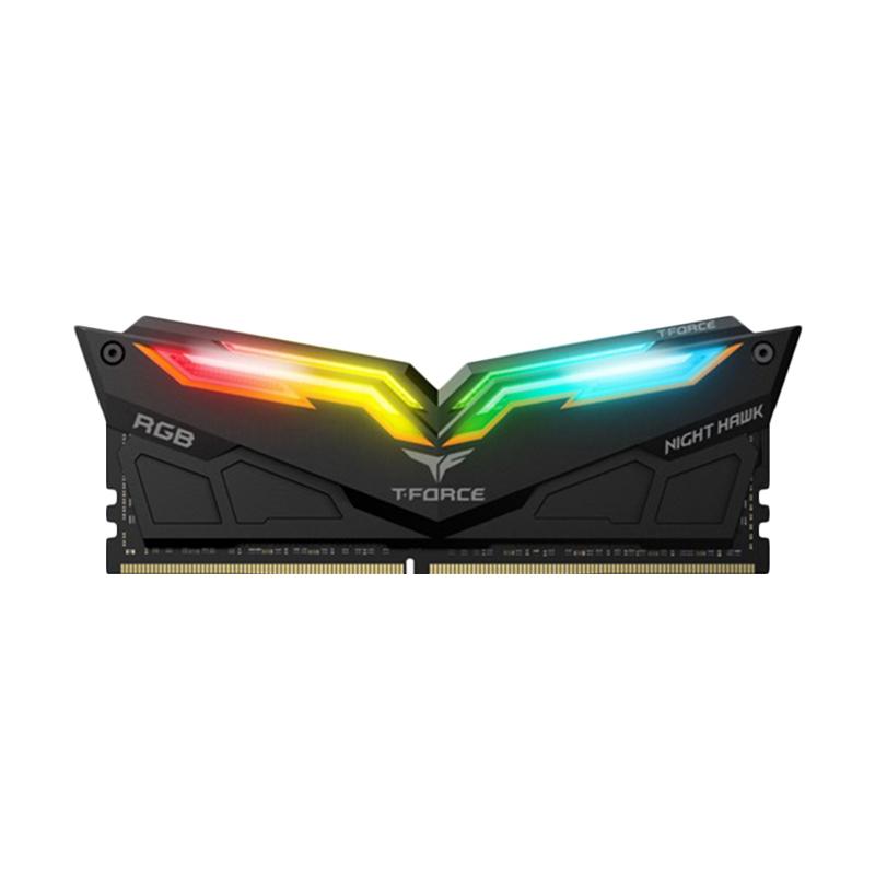 Jual Team Night Hawk RGB Memory - Hitam [DDR4/ 16GB/ 8x2