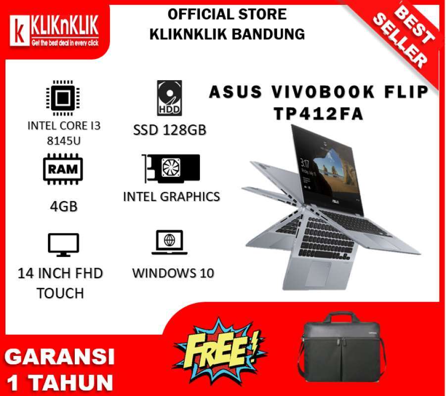 âˆš Asus Vivobook Flip Tp412fa I3 8145u Star Grey (intel I3-8145u/4gb