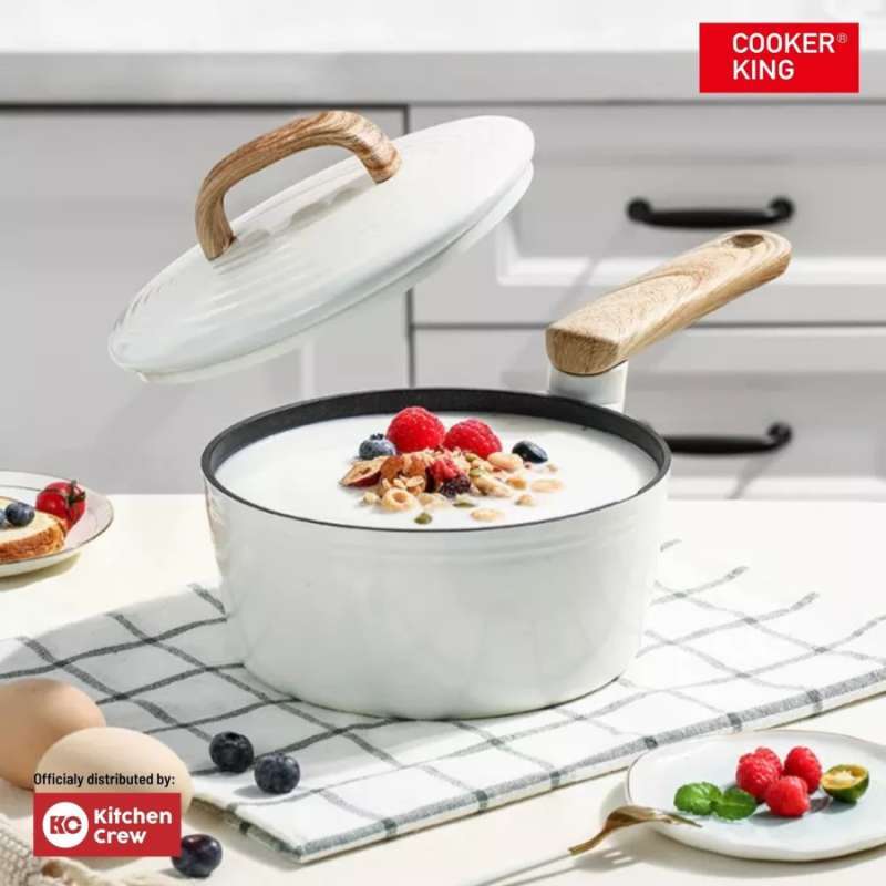 Jual Cooker King Panci Saucepan 18cm Non Stick White Kitchen Series