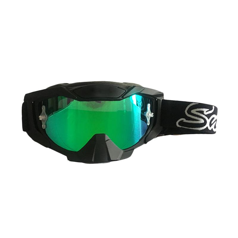 Jual Snail Helmet Goggle MX 36 Kacamata Motor Revo Green di Seller