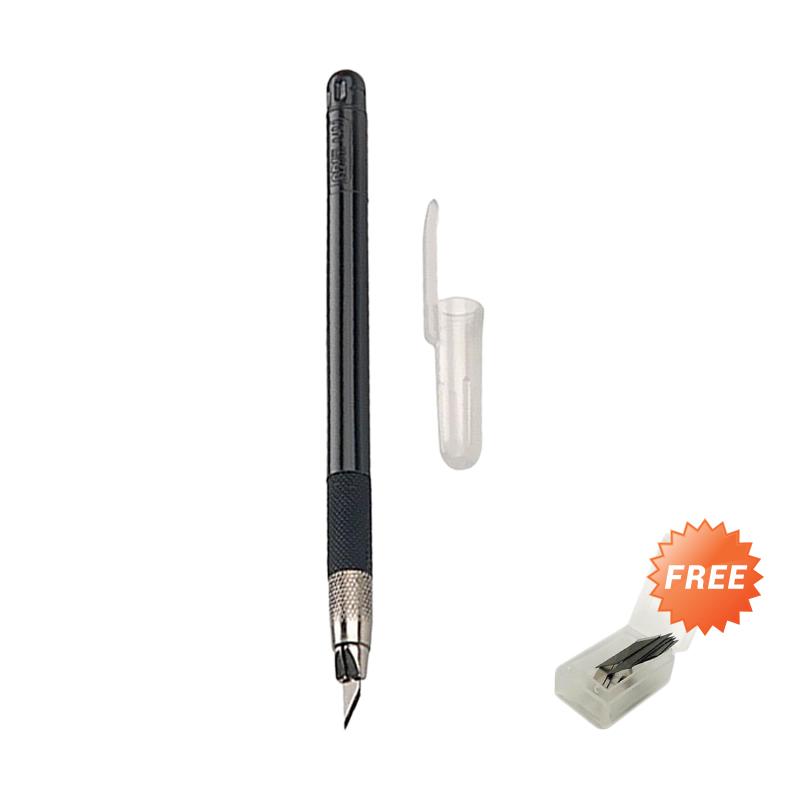 Jual SDI 0491 Pen Cutter - Hitam Free Refill Mata Pisau