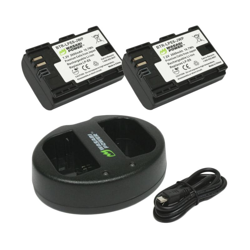 Jual Wasabi Power LP-E6 LP-E6N Battery with Charger for
