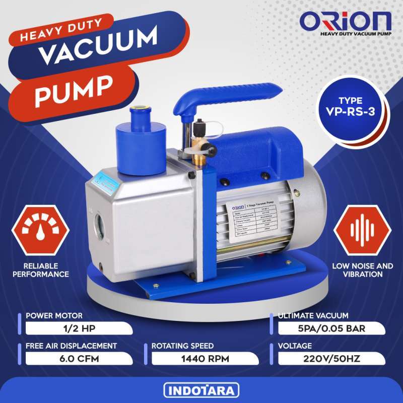 Jual Vacuum Pump Ac Mesin Pompa Vacuum Ac 1/2 Hp Orion Vprs3 Di Seller Pt Indotara Persada