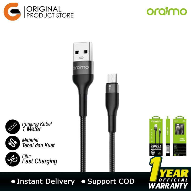 Promo Oraimo Data Cable Micro 1M Braid2 OCD M71 PROMO ORIGINAL Diskon