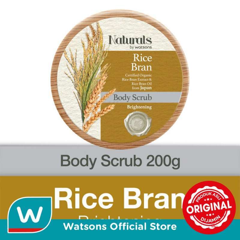 Promo Watsons Natural Rice Bran Body Scrub [200 g] Diskon 37 di Seller