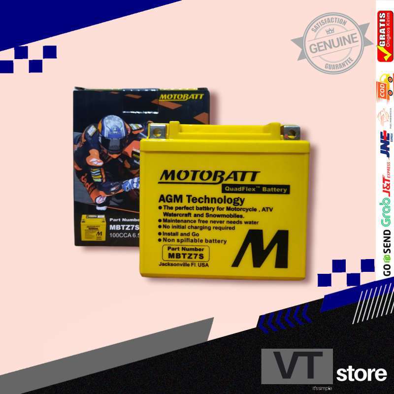 Jual Aki Motobatt MBTZ7S Nmax Aerox Lexi PCX KLX 150 Quadflex